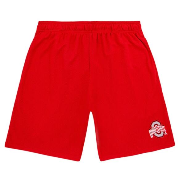 Ohio State Buckeyes Logo NCAA Red (Scarlet) Gray Athletic Shorts Size Large New - Picture 1 of 9